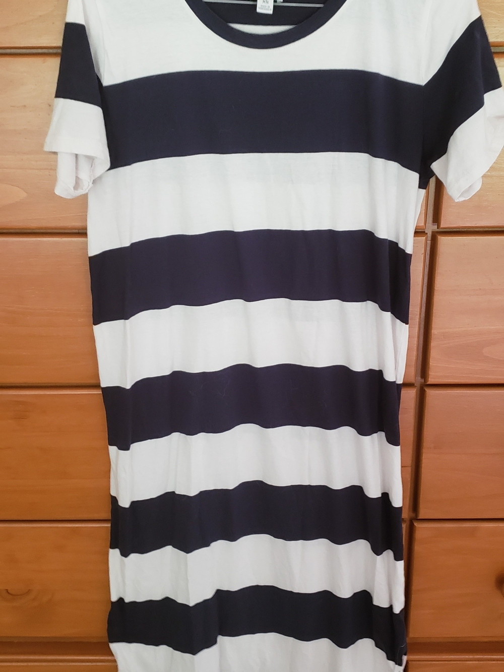 J. Crew Navy and White Striped Maxi Dress